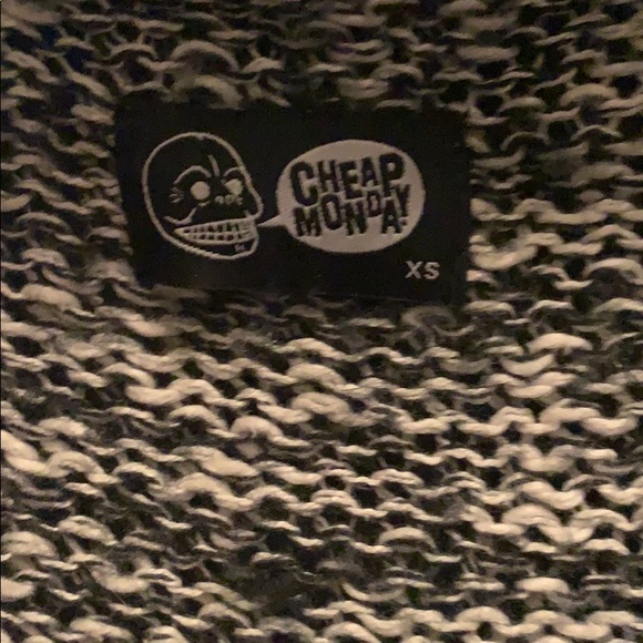 Extra Long Gray Cheap Monday Cardigan - Picture 3 of 4